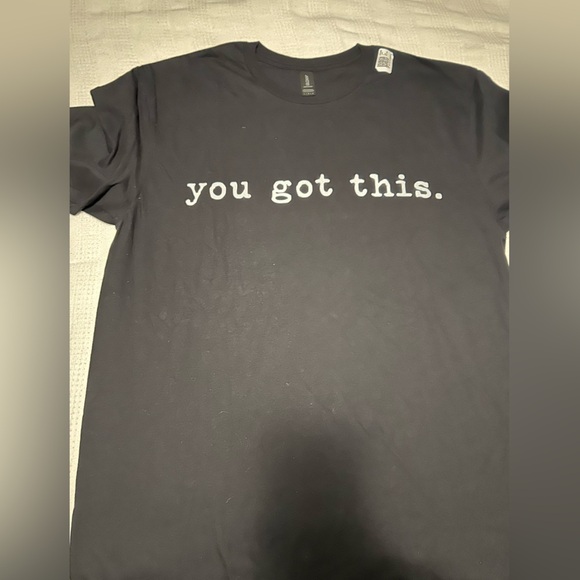 Gildan Tops - Gildan Black T-Shirt with White Text 2/$15